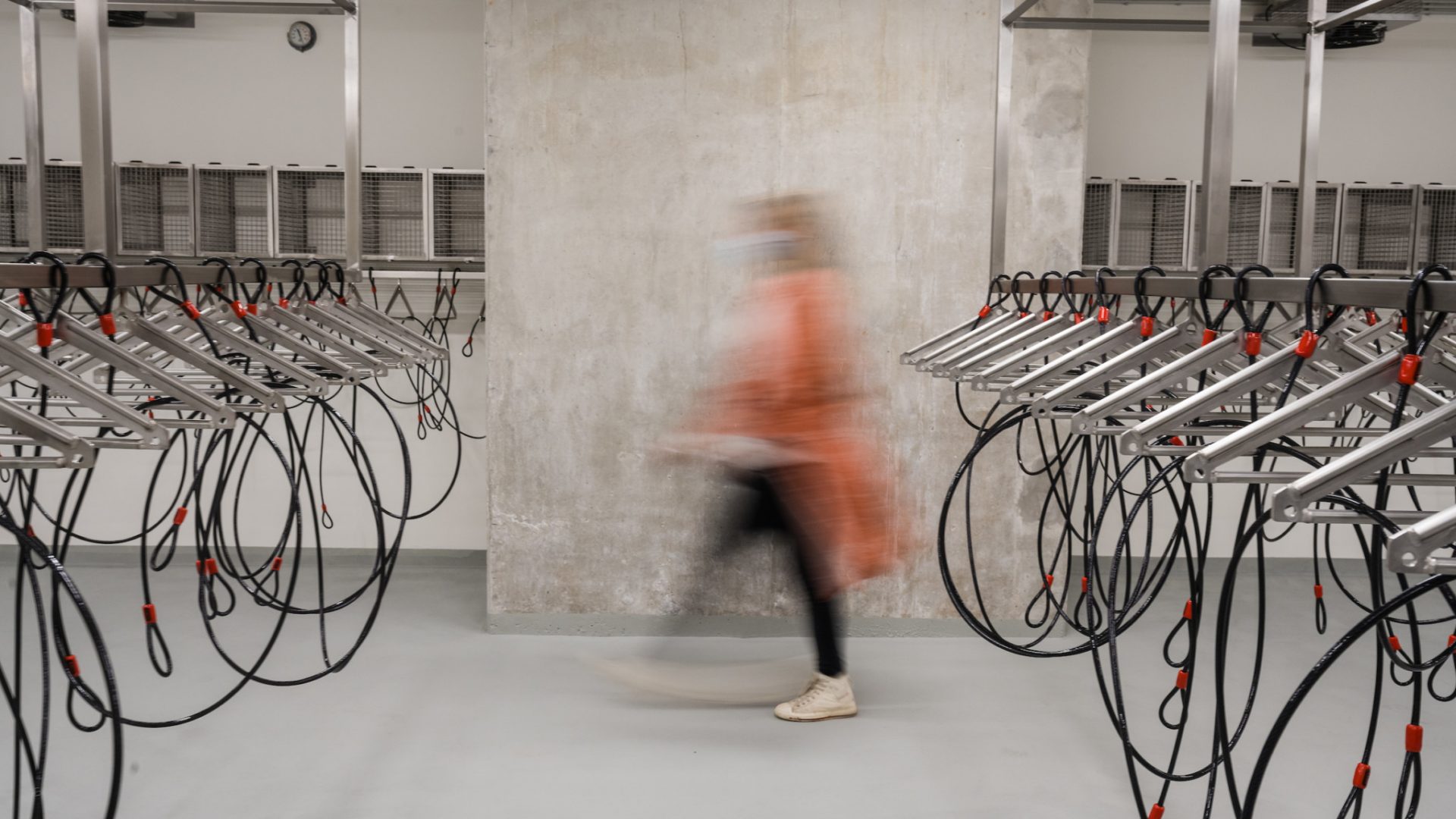 Cycling infrastructure at work with a drying room.