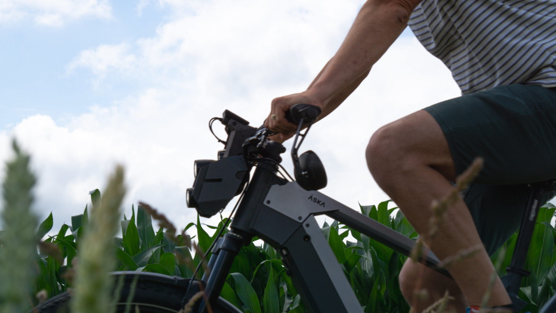 Detail fietser op Aska speed pedelec